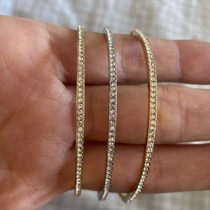 NEW WITHOUT TAG! 3 Michael Kors Pave Bar Slider Bracelets